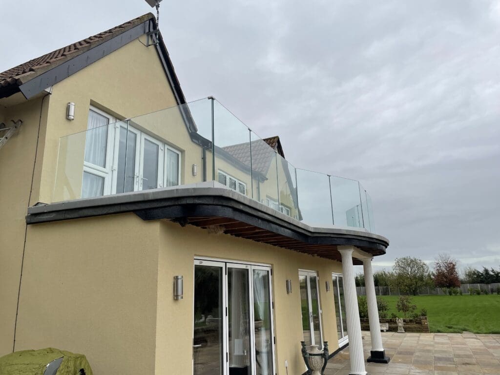 Frameless Glass Balustrade London And Essex 2 Frameless glass balustrade for a balcony area