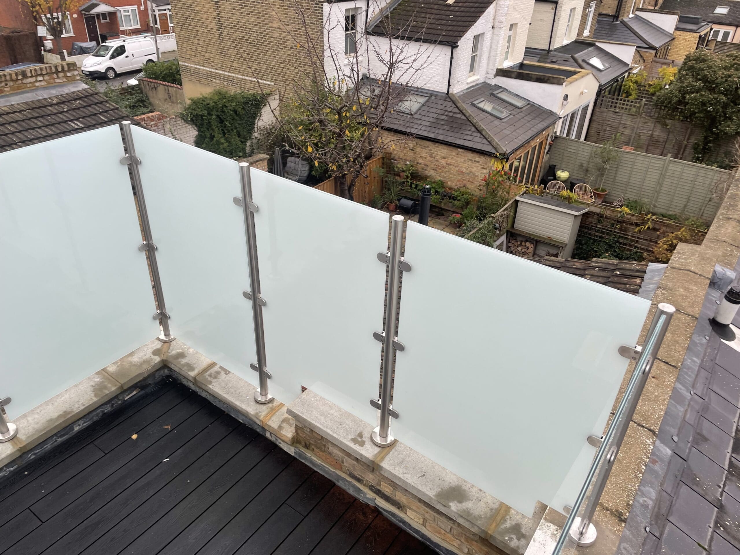 Rooftop terrace privacy Glass Balustrade