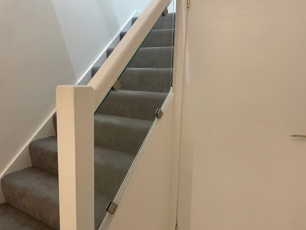 Glass Staircases 33 10mm glass infill panel installed for a customer in Brentwood