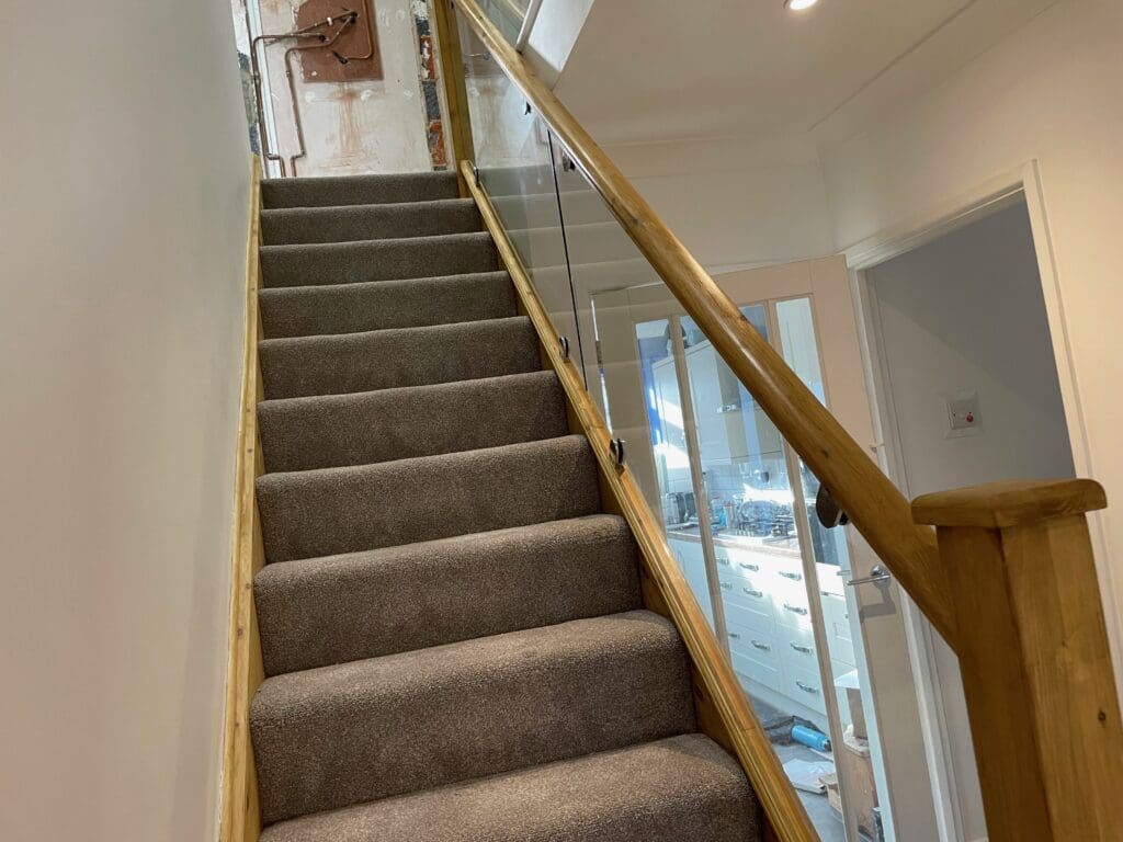 Glass infill panel staircase - Billericay, Essex