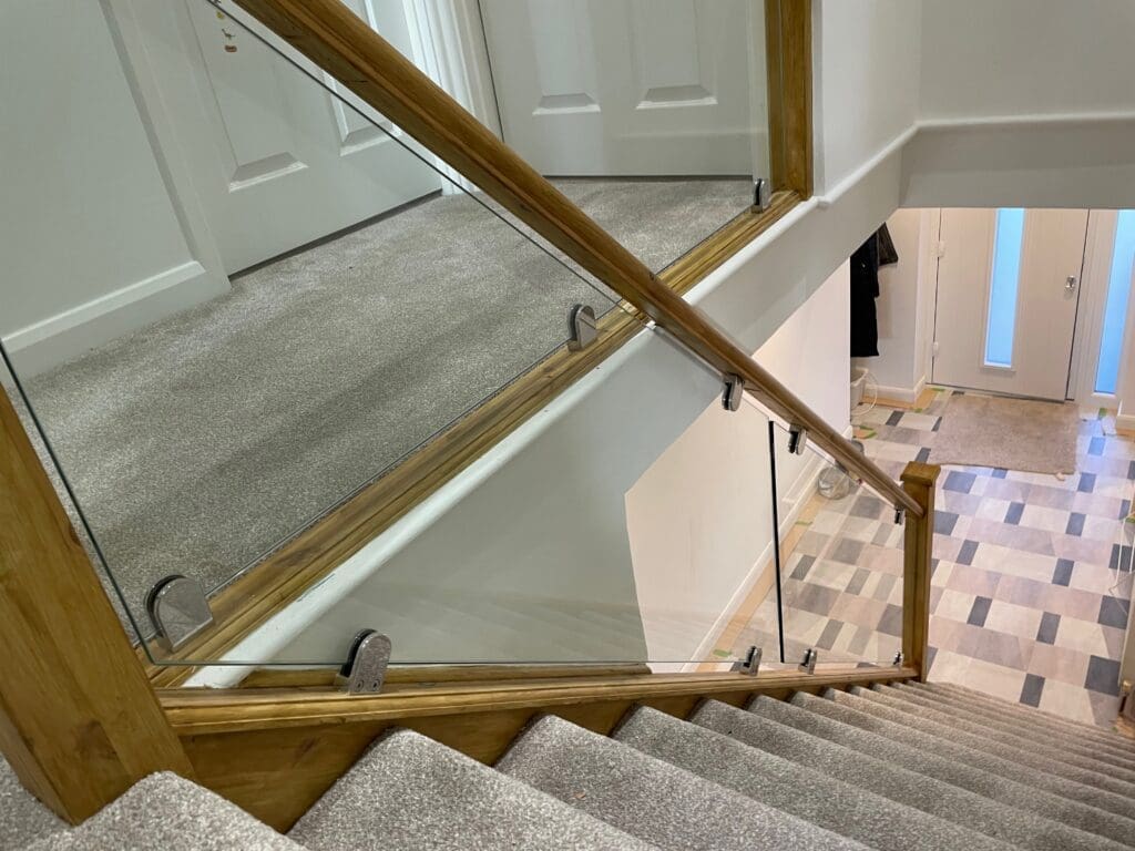 Glass infill panel staircase - Billericay, Essex