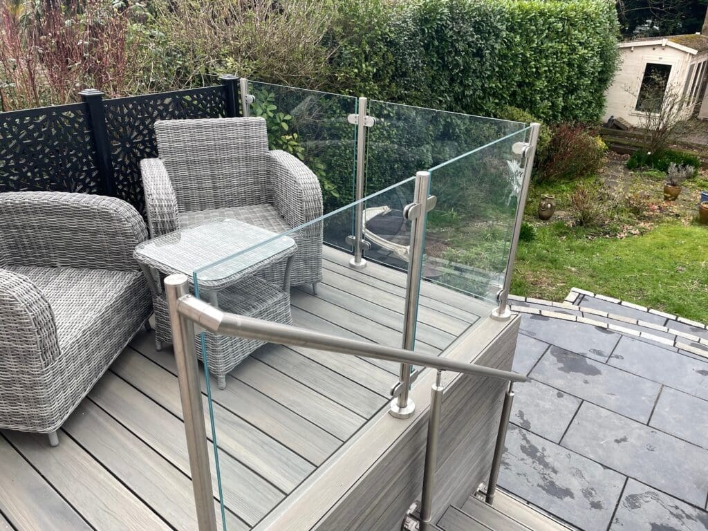 Glass Balustrade For Decking In Essex 5 Free floating glass balustrade
