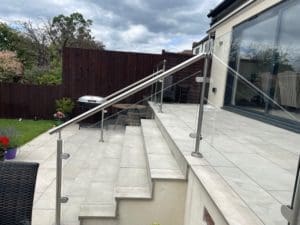 Stainless Steel Post and Rail Glass Balustrade