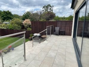 Stainless Steel Post and Rail Glass Balustrade