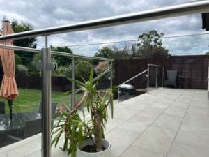 Stainless Steel Post and Rail Glass Balustrade