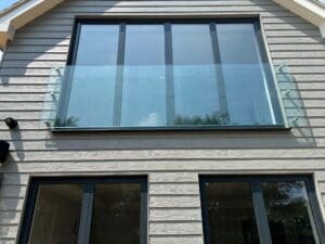 Glass Juliette balcony and glass balcony balustrade - Banbury, Essex