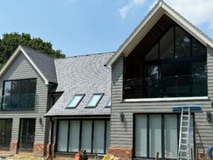 Glass Juliette balcony and glass balcony balustrade - Banbury, Essex