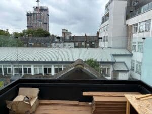Rooftop frameless glass balustrade - Walthamstow, East London