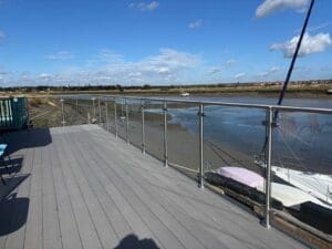 Post and rail system. Hullbridge, Essex
