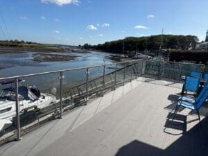 Post and rail system. Hullbridge, Essex