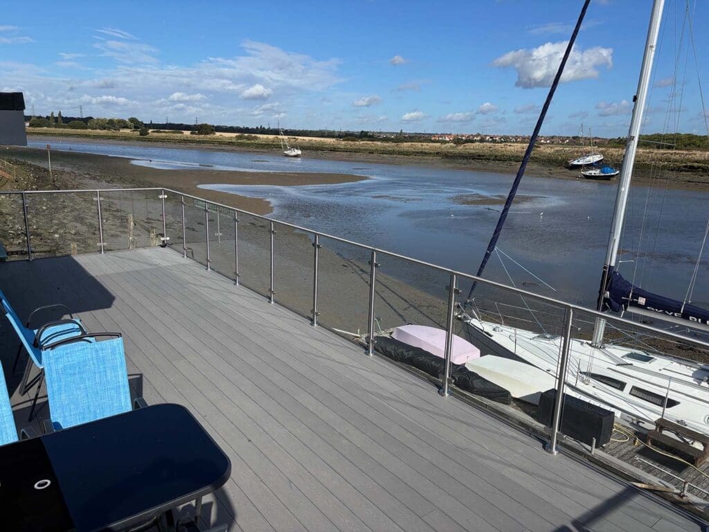 Post and rail system. Hullbridge, Essex