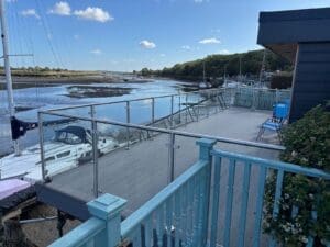 Post and rail system. Hullbridge, Essex